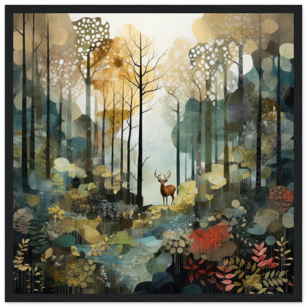 Schwarzwald Hirsch Collage Bild