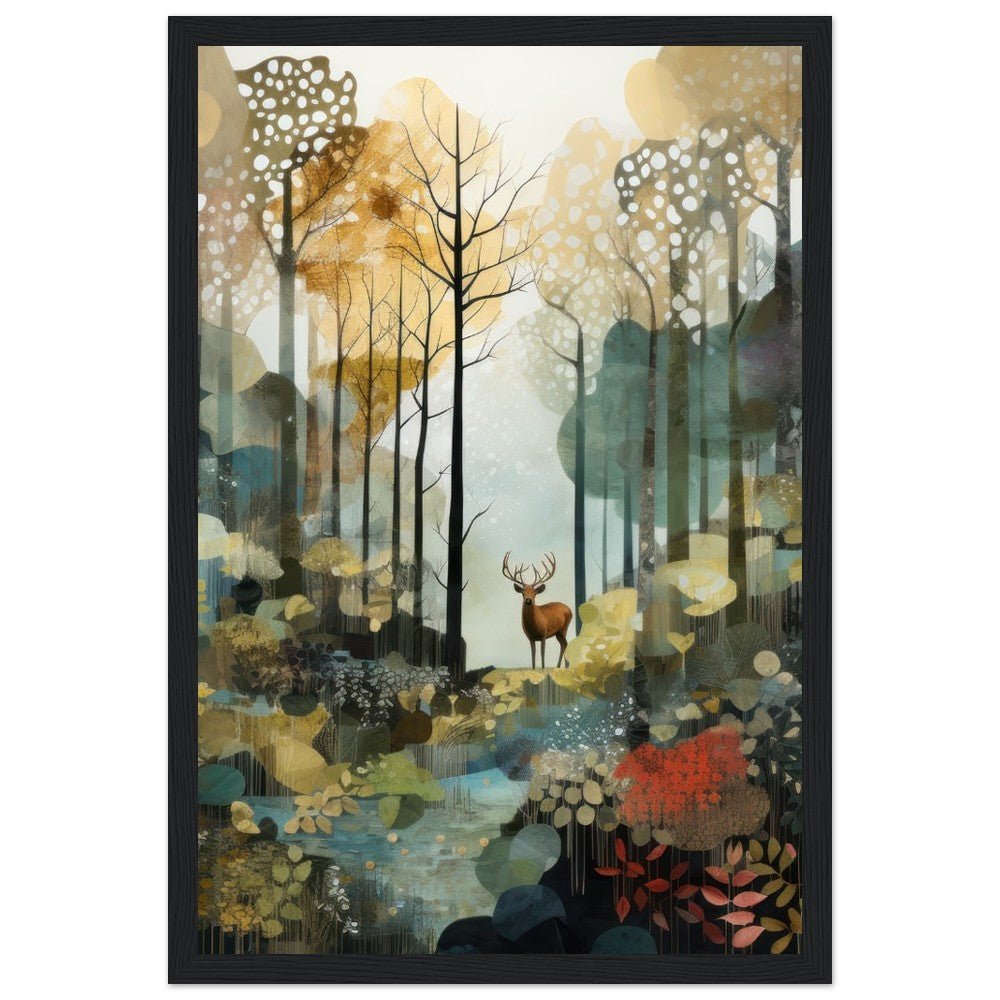 Schwarzwald Hirsch Collage Bild